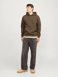 Jack & Jones Sweatshirt JJEStar Dunkelgrün/Khaki/Grau