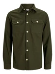 Jack & Jones Langarmhemd JJEDARREN Dunkelgrün/Grün/Khaki