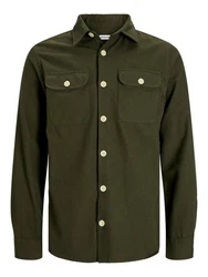 Jack & Jones Langarmhemd JJEDARREN Dunkelgrün/Grün/Khaki