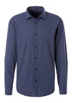 H.I.S Langarmhemd Regular Fit mit Haifischkragen Dunkelblau/Blau/Hellblau