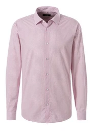 Langarmhemd Regular fit mit Haifischkragen und allover Print aus reiner Baumwolle