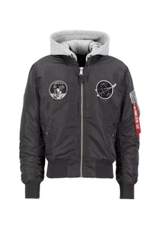 Alpha Industries Bomberjacke MA-1 VF Hood Dunkelgrau/Grau/Hellgrau/Schwarz