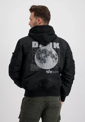 Alpha Industries Bomberjacke MA-1 VF Hood Schwarz/Grau/Blau