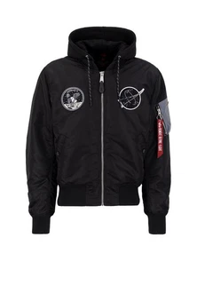 Alpha Industries Bomberjacke MA-1 VF Hood Schwarz/Grau/Blau
