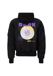 Alpha Industries Bomberjacke MA-1 VF Hood Schwarz/Dunkelgrau/Dunkelblau