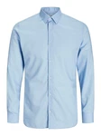 Jack & Jones Langarmhemd JJJOE STRUCTURE SHIRT LS Hellblau/Blau