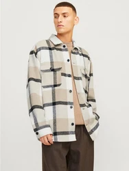 Jack & Jones Langarmshirt Hemd Beige/Creme/Khaki