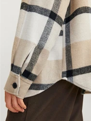 Jack & Jones Langarmshirt Hemd Beige/Creme/Khaki