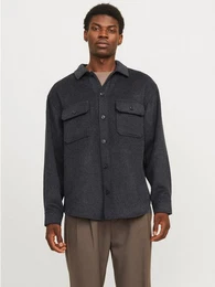 Langarmhemd JJEBRADLEY OLLIE OVERSHIRT LS NOOS mit Brusttaschen