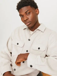 Jack & Jones Langarmshirt Hemd ecru