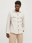 Jack & Jones Langarmshirt Hemd ecru