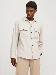 Jack & Jones Langarmshirt Hemd ecru