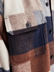 Jack & Jones Langarmshirt Hemd Braun/Beige/Creme/Hellblau