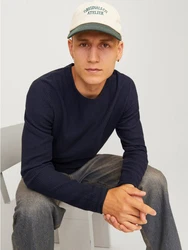 Jack & Jones Rundhalspullover JJECooper Knit Crew Neck Dunkelblau