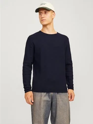 Jack & Jones Rundhalspullover JJECooper Knit Crew Neck Dunkelblau