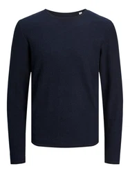 Jack & Jones Rundhalspullover JJECooper Knit Crew Neck Dunkelblau