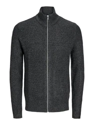 Jack & Jones Strickjacke 'JJELewis' dunkelgrau