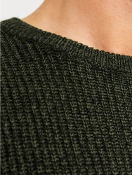 Jack & Jones Rundhalspullover JJELEWIS KNIT CREW NECK SN grnmeliert