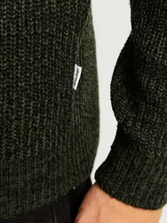 Jack & Jones Rundhalspullover JJELEWIS KNIT CREW NECK SN grnmeliert