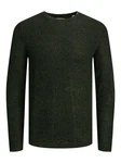 Jack & Jones Rundhalspullover JJELEWIS KNIT CREW NECK SN grnmeliert