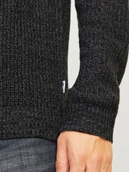 Jack & Jones Rundhalspullover JJELEWIS KNIT CREW NECK SN Dunkelgrau/Dunkelgrün/Grau/Schwarz