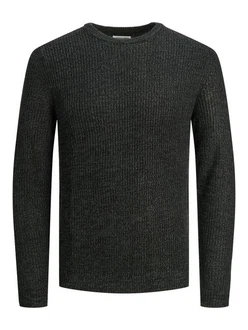 Jack & Jones Rundhalspullover JJELEWIS KNIT CREW NECK SN Dunkelgrau/Dunkelgrün/Grau/Schwarz Jack & Jones Rundhalspullover JJELEWIS KNIT CREW NECK SN Dunkelgrau/Dunkelgrün/Grau/Schwarz