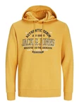 Jack & Jones Kapuzensweatshirt JJELOGO SWEAT HOOD 2 marine/safran/weiß Jack & Jones Kapuzensweatshirt JJELOGO SWEAT HOOD 2 marine/safran/weiß