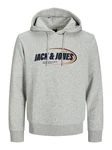 Jack & Jones Kapuzensweatshirt JCORAY BRANDING SWEAT HOOD FST Grau/Hellgrau/Silber/Schwarz
