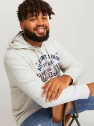 Jack & Jones PlusSize Hoodie Sweat Hood JJELOGO Khaki/Neonfarben/Grau/Braun/Hellgrau