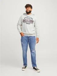Jack & Jones PlusSize Hoodie Sweat Hood JJELOGO Khaki/Neonfarben/Grau/Braun/Hellgrau
