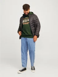 Jack & Jones PlusSize Hoodie Sweat Hood JJELOGO Dunkelgrün/Grün