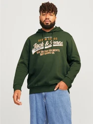 Jack & Jones PlusSize Hoodie Sweat Hood JJELOGO Dunkelgrün/Grün