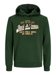 Jack & Jones PlusSize Hoodie Sweat Hood JJELOGO Dunkelgrün/Grün