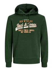 Jack & Jones PlusSize Hoodie Sweat Hood JJELOGO Dunkelgrün/Grün