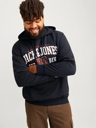 Jack & Jones PlusSize Hoodie Sweat Hood JJELOGO marine/rostrot/wei