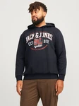 Jack & Jones PlusSize Hoodie Sweat Hood JJELOGO marine/rostrot/wei