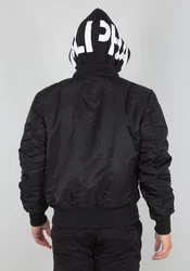 Alpha Industries Herren Blouson MA-1 Zip Hood Schwarz/Grau