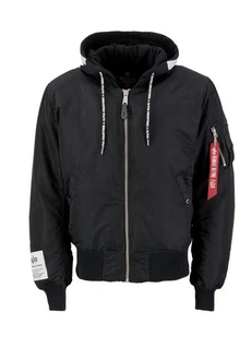 Alpha Industries Herren Blouson MA-1 Zip Hood Schwarz/Grau