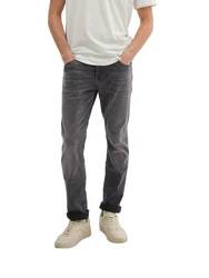 TOM TAILOR Denim Straight-Jeans AEDAN im 5-Pocket-Stil Grau/Hellgrau/Weiß