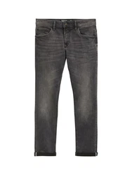 TOM TAILOR Denim Straight-Jeans AEDAN im 5-Pocket-Stil Grau/Hellgrau/Weiß