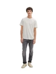 TOM TAILOR Denim Straight-Jeans AEDAN im 5-Pocket-Stil Grau/Hellgrau/Weiß