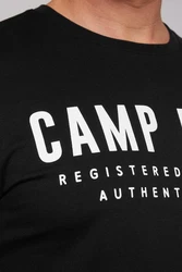 CAMP DAVID T-Shirt mit Logo Print Schwarz/Rosa/Orange/Dunkelgrün
