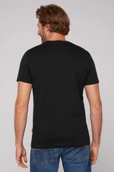 CAMP DAVID T-Shirt mit Logo Print Schwarz/Rosa/Orange/Dunkelgrün