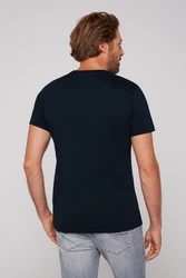 CAMP DAVID T-Shirt mit Logo Print Dunkelblau
