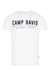 CAMP DAVID T-Shirt mit Logo Print schwarz/weiß