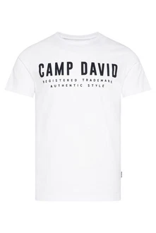 CAMP DAVID T-Shirt mit Logo Print
