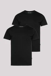 CAMP DAVID T-Shirt im 2er Pack mit Rundhals Schwarz
