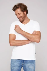 CAMP DAVID V-Shirt (2-tlg) im 2-er Pack Weiß/Creme