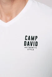CAMP DAVID T-Shirt Grau/Weiß/Dunkelblau/Gelb