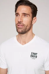 CAMP DAVID T-Shirt Grau/Weiß/Dunkelblau/Gelb